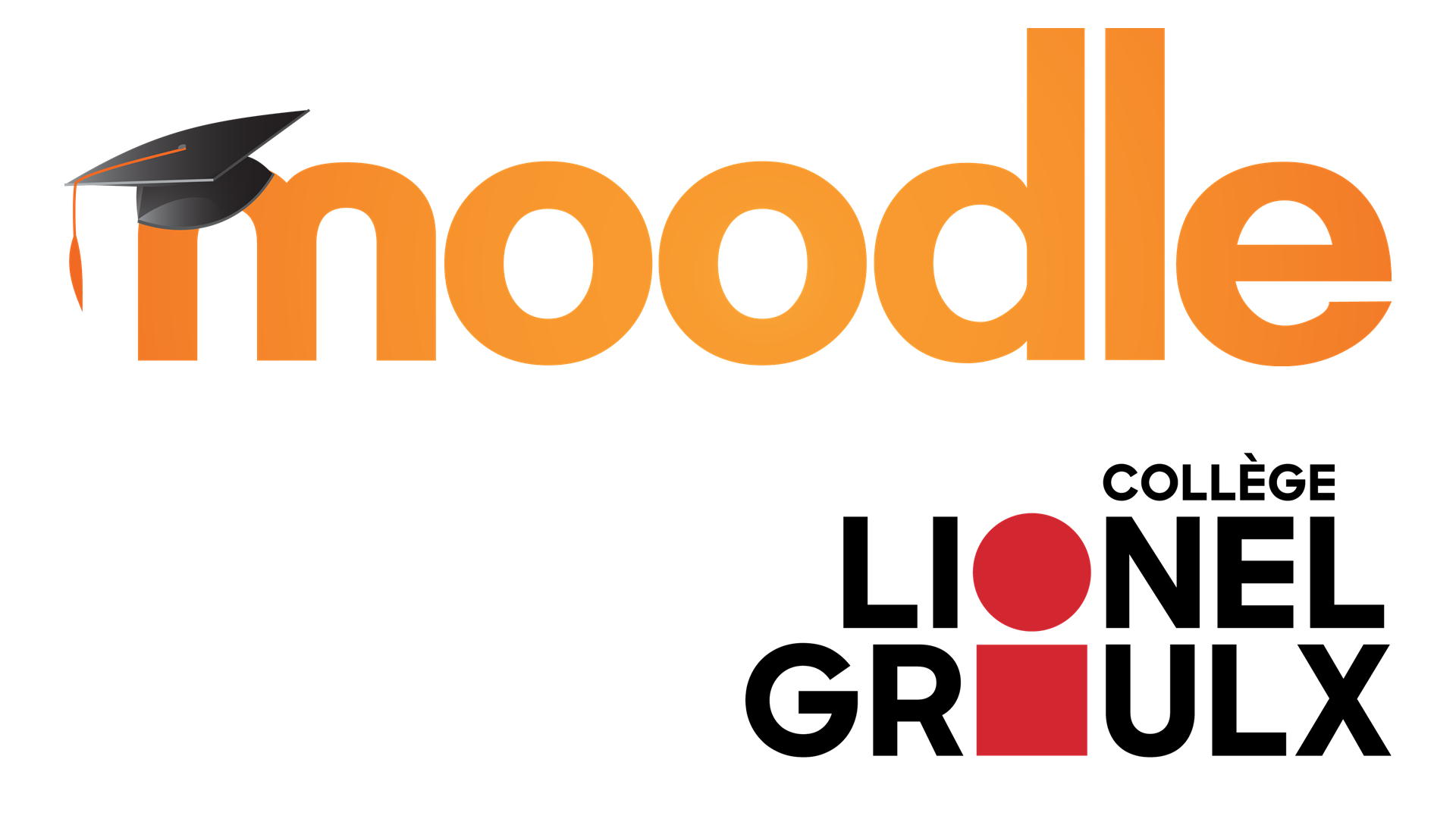 Logos de Moodle et du collège Lionel-Groulx
